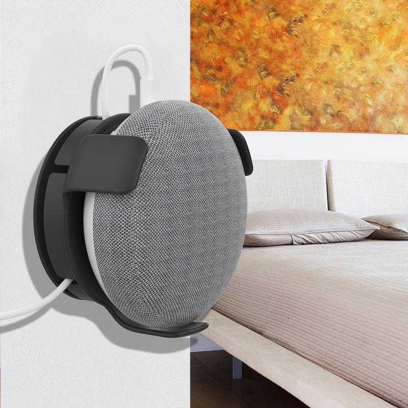 حامل مخرج مثبت على الحائط لإدا - مراجعة Google Speaker Nest Mini وسعره
